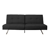 Baxton Studio Ewing Modern Futon / Sleeper Sofa Bed, Black