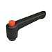 Nylon Angled Adjustable Lever with Threaded Hole, Push Button