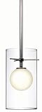 Burst Frost Shade Pendant Lamp Polished Steel LS-17491
