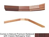 Wine Cellar Innovations Natural Premium Redwood with Classic Mahogany Stain Base and Crown for Curved Corner