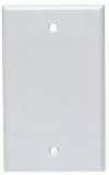 Leviton 001-88014-000 1 Gang Wallplate, Blank Wallplate White