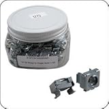 DataFig DFCN1224SN50 12-24 Snap-in Cage Nuts (50 pack) for Square Hole Punched Rack Rails