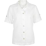 Misses Orchadia Cuffed Linen Button Front Shirt