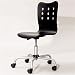 Kids Swivel Desk Chair with Black Seat and Silver Base