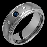Meia Titanium Ring with Sapphire & Diamonds