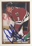 Dave Manson, Chicago Blackhawks, 1991 Opee Chee Autographed Card