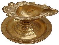 Religious Gifts Metal Craft Unique Handmade Indian Artifacts 2.25 inches Dia 4 inches
