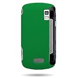 Hard Snap-on Shield GREEN RUBBERIZED Faceplate Cover Sleeve Case for LG VS7 ....