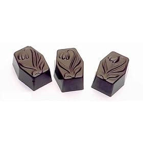 Chocolate Mold: Oblong Hexagon Topped w Tulip Design. 30mmx22mmx15mm deep. 36 cavities by Cabrellon