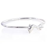Sterling Silver Dolphin Bangle - 7