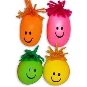 Neon Smile Face Stress Balls (2 dz)