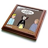 Rich Diesslins Funny Religious Light Cartoons - Dracula on the Church Outreach Committee - Trivets