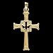 14K Yellow Gold Cross W/ Holy Spirt Pendant