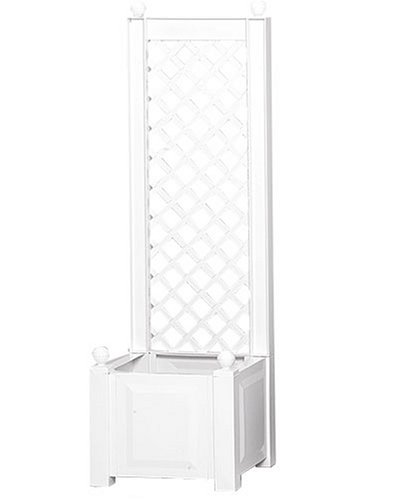 Flair 137800101800 Spalier+Pflanzkasten 43 cm weiß Czardas 43x43x140 cm