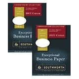 Southworth Connoisseur Collection&trade; Exceptional Business Paper, 8 1/2in. x 11in., 20 Lb., White, Box Of 500