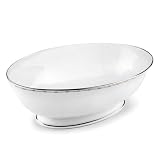 Lenox Grand Central Bone China Platinum Banded Open Vegetable Bowl