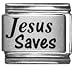Clearly Charming Jesus Saves Laser Italian Charm