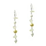 Citrine, Pearl & Quartz Earrings, 2.25