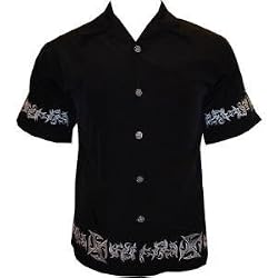 Iron Cross Border Biker Shirt, Dragonfly, black