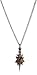 Ed Hardy "Rose With Dagger" Stainless Steel Red Pendant, 24 "