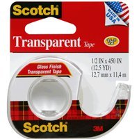 SCOTCH TRANSPRNT TAPE .5X450 Size: 12 ROLLS