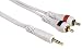DURAGADGET Pure HQ OFC 3.5mm Stereo Jack to 2 RCA Phono Plugs Cable Gold 2m for Samsung YP-K3 YP-K5 YP-P2