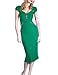 Senfloco Women's Vintage Rockabilly Pinup Stretch Party Evening Pencil Dress