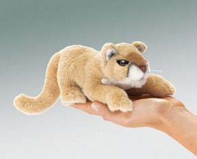Childrens Toyshop  Toys : Folkmanis Mini Mountain Lion Finger Puppet