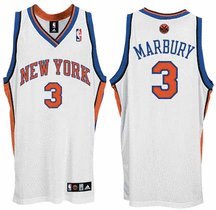 Stephon Marbury New York Knicks #3 Authentic Adidas NBA Basketball Jersey (Home White)