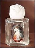 Divine Mercy Glass Holy Water Bottle