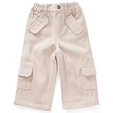 Bamboo Baby Beige Cargo Jeans, 18-24 Months