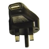 BadBoyz 3 PIN 1000mA USB Power Adapter Mains Charger UK Wall Plug for MP3 players, ipods, iphone 4G, iphone 3G, Apple iPad, Mobile phones, PDA's and Digital Cameras etc