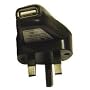 BLACK 5V MAINS USB 2.0 high technology travel adapter charger for Sony Walkman S Series 8GB 16GB NWZ-S638FB NWZ-S638FR NWZ-S638FS NWZ-S639FB NWZ-S639FR NWZ-S639FS NWZS739FB NWZ-S738FB