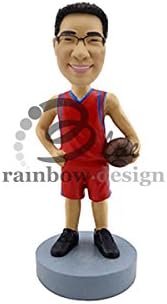 Custom Bobblehead Basketball Player in Red Outfit
