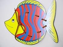 Puzzle Poisson avec lacet en bois [Jouet]