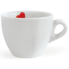 Bialetti Cuori Espressotassen-Set mit 6 Tassen und Unterteller