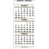 At-A-Glance SW115-28 3 Months/Page Reference Wall Calendar, 12-1/4 X 27, Buff Paper/2-Color Print