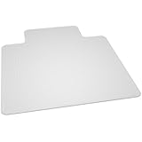 ES Robbins EverLife 45-Inch by 53-Inch Low Pile Series Series Anchor Bar with Lip Vinyl Chair Mat, Clear