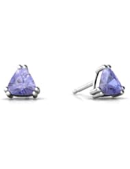 Genuine Tanzanite 14kt White Gold Stud Earrings