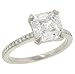 Pave Eternity Diamond Engagement Ring .22cttw (CZ ctr)