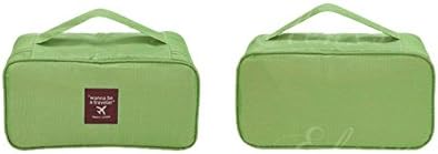Waterproof Multi-Functional Travel Organizer Handbag Cosmetic Make-up Bag Underwear Bra Storage Bag Pouch,Green