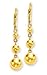 Jewelry : 14k Yellow Graduated Triple Ball Earrings