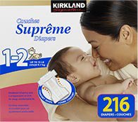 Kirkland Signature Diapers Size 1-2 216ct.