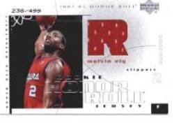 2003-04 Upper Deck Honor Roll #95 Melvin Ely - Los Angeles Clippers (Piece of Authentic Game-Worn Jersey Serial #'d 499) (Basketball Cards)