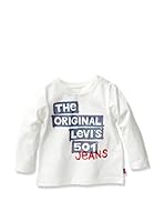 Levi's kids Camiseta Manga Larga (Blanco Roto)