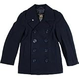Free Shipping pea coat Cheap price Sale Alpha Industries Youth Pea Coat- Navy 14/16
