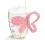 Adorable Butterfly Shape With Delicate Flowers Mug, Coffee/Tea Cup Home Decor Kitchen Decor