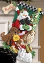 Bucilla 86054 Felt Aplique Stocking- Santa Paws