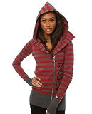 Harajuku Lovers The Striped Twiggy Hoody,Sweatshirts for Women