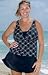 Linked Loops Plus Size Two Piece Skirtini - Plus Size Swimsuit Plus Size Swimsuits